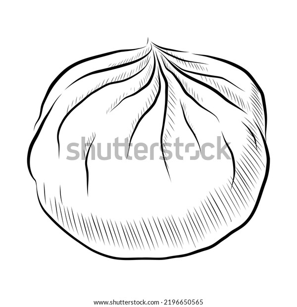 Black Vector Illustration Profiterole Isolated On Stock Vector (Royalty ...