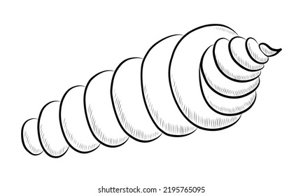 BLACK VECTOR ILLUSTRATION OF A PUFF PASTRY WITH CREAM ISOLATED ON A WHITE BACKGROUND