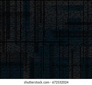 black vector illustration of streaming binary code background. Data and technology, decryption and encryption, computer background numbers 1 and 0. Coding or Hacker concept