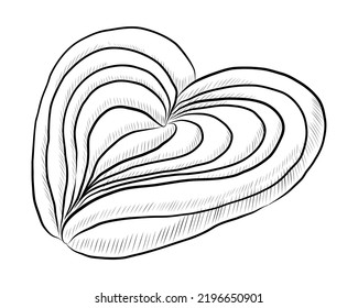 BLACK VECTOR ILLUSTRATION OF A SWEET BUN ISOLATED ON A WHITE BACKGROUND
