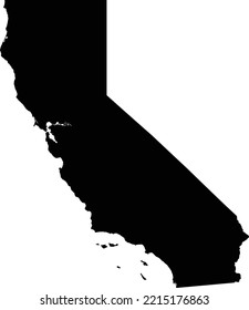 Black vector image of the state of California.