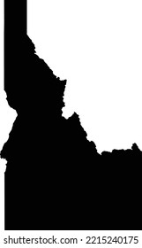 Black vector image of the state of Idaho.