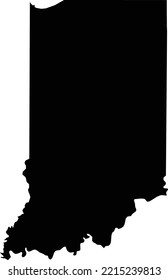 Black vector image of the state of Indiana.