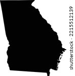 Black vector image of the U.S. state of Georgia.