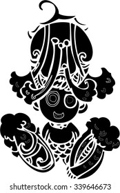 black vector of imagination line art design