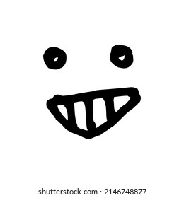 black vector laughing emoticon often needed for design material