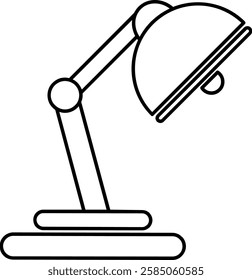 black vector learning lamp illustration icon