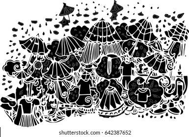 black vector of line art design