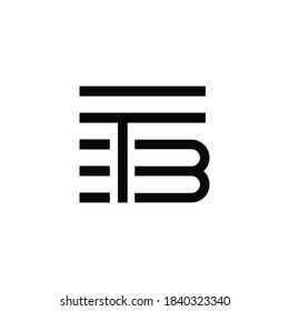 schwarzes Vektorgrafik-Logo. Tb-Logo