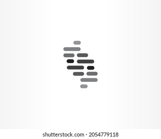 black vector and lines for universal icon