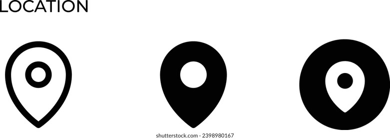 Descarga del icono de ubicación del vector negro