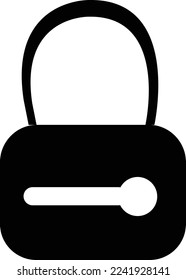 ilustración de icono de bloqueo de vector negro