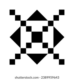 Black Vector logo illustration of an element made is on a white background