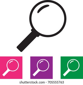 Black vector lupe icon