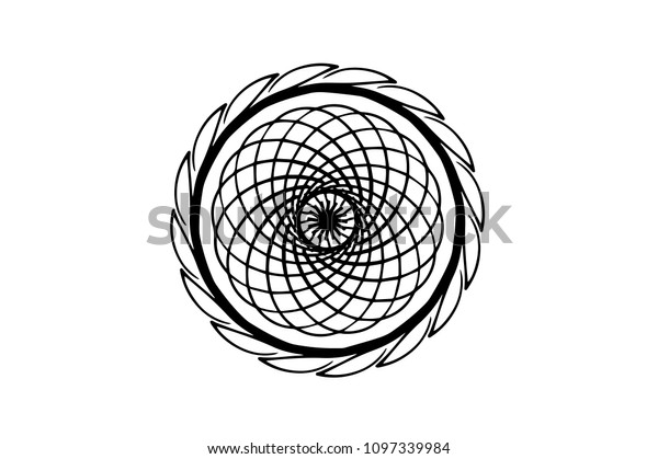 Black Vector Mandala On White Background Stock Vector (Royalty Free