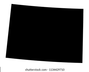 Black Vector Map of Colorado