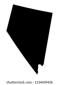 Black Vector Map of Nevada