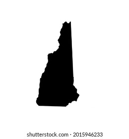 Black Vector Map New Hampshire
