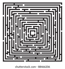 Black vector maze