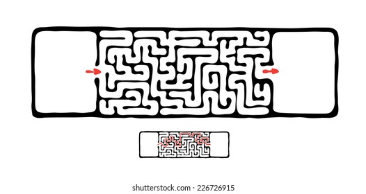 Schwarzes Vektorlabyrinth, Labyrinthe