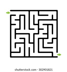 Maíz vectorial negro, ilustración laberíntica