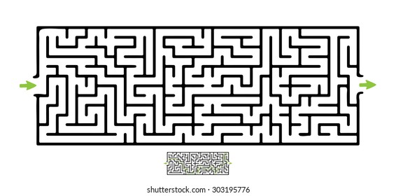 Black vector maze, labyrinth illustration