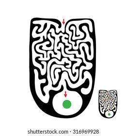 Black vector maze, labyrinth illustration