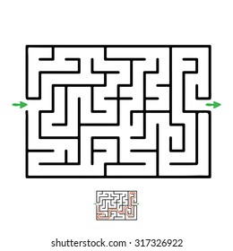 Black vector maze, labyrinth illustration