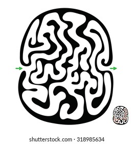 Maíz vectorial negro, ilustración laberíntica