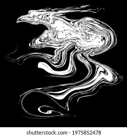 black vector object with smoke pattern