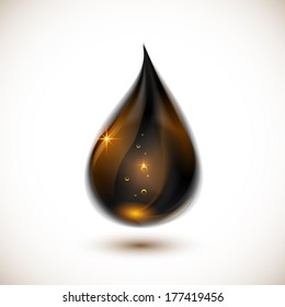 Black vector oil drop