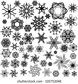 Black vector ornament collection