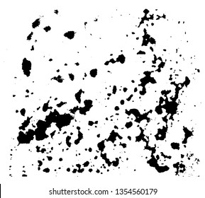 Black vector paint drops splatter