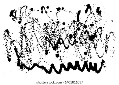 Black vector paint drops splatter