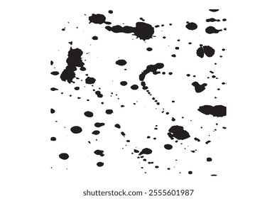 Black vector paint drops splatter
