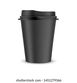 Black Vector Paper Disposable Cup