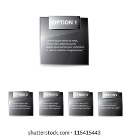 black Vector Paper Progress background / product choice or versions