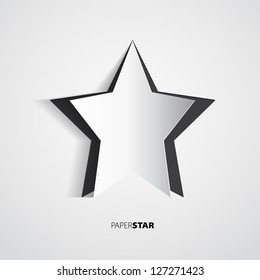 Black Vector Paper Star Motive