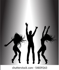 the black vector party silhouette eps 8