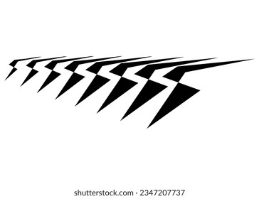 Black vector pattern on a white background. for a sticker on a vehicle, car, bus, SUV, toys, sportswear pattern, web design, interior design, printing. For plotter cutting. Trendy vector background.