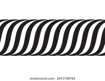 Padrão de vetor preto em plano de fundo branco. Elemento de design distribuído. Fundo do vetor. Listra. Borda Perfeita. Tapete abstrato