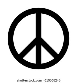 Black vector peace sign.