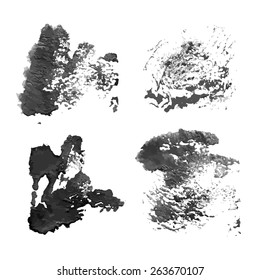 Black vector prints and smears paint 1