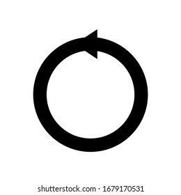 Black vector recycling icon. Illustration of recycled logo. Flat symbol, white background.