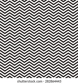 Black Vector Seamless Geometric Ethnic Zig Zag Pattern