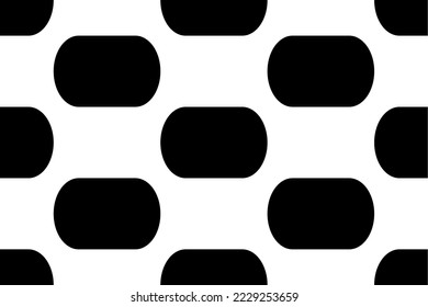 Rectángulos redondeados de vectores negros sin soldadura 2x2 horizontal