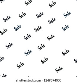 BLACK vector seamless template with selling words. Gradient illustration with discount signs on white backdrop. Backdrop for mega promotions, discounts.