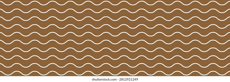 Black vector seamless wavy line pattern. Sinuous warp op twisty shape form tracery white color with black squiggly bent strokes. Art retro billowy curvy zigzag wavelike meander winding style . EPS 10 .