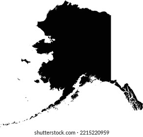 Black vector shape of the state of Alaska.