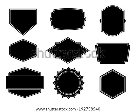 black vector shape template create business のベクター画像素材